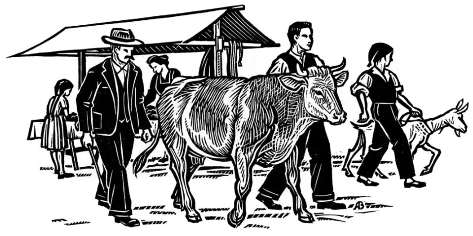 Linolschnitt Messen Markt